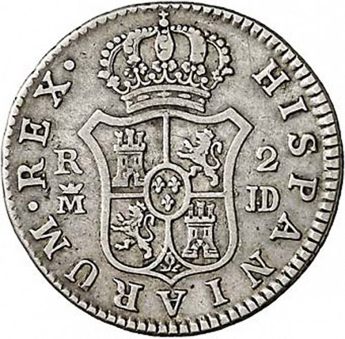 2 Reales Reverse Image minted in SPAIN in 1784JD (1759-88  -  CARLOS III)  - The Coin Database