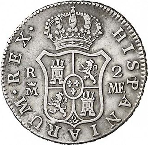 2 Reales Reverse Image minted in SPAIN in 1788MF (1788-08  -  CARLOS IV)  - The Coin Database