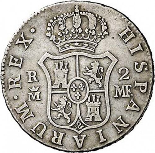 2 Reales Reverse Image minted in SPAIN in 1790MF (1788-08  -  CARLOS IV)  - The Coin Database