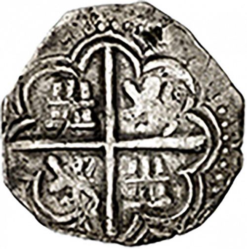 2 Reales Obverse Image minted in SPAIN in 1590F (1556-98  -  FELIPE II)  - The Coin Database