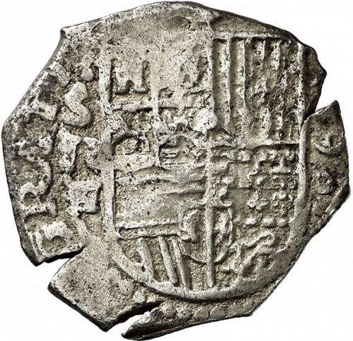 2 Reales Obverse Image minted in SPAIN in 1590H (1556-98  -  FELIPE II)  - The Coin Database