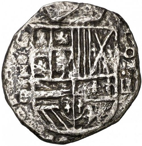 2 Reales Obverse Image minted in SPAIN in 1592I (1556-98  -  FELIPE II)  - The Coin Database