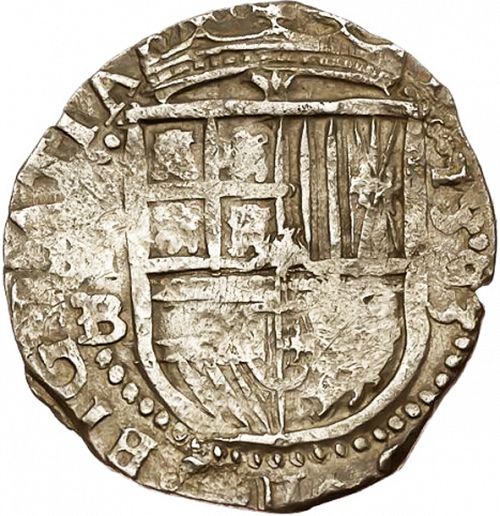 2 Reales Obverse Image minted in SPAIN in 1593B (1556-98  -  FELIPE II)  - The Coin Database