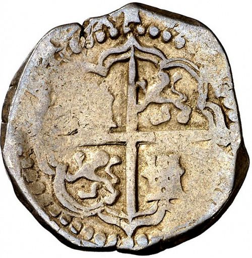 2 Reales Obverse Image minted in SPAIN in 1593C (1556-98  -  FELIPE II)  - The Coin Database