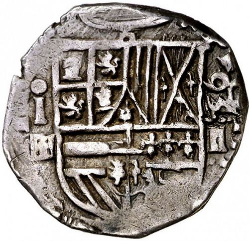 2 Reales Obverse Image minted in SPAIN in 1593I (1556-98  -  FELIPE II)  - The Coin Database