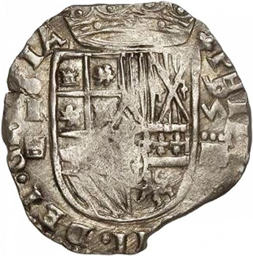 2 Reales Obverse Image minted in SPAIN in 1595I (1556-98  -  FELIPE II)  - The Coin Database