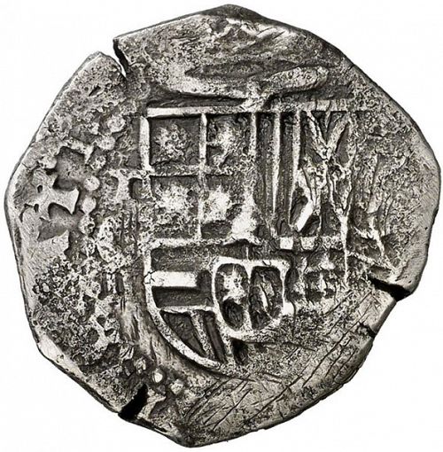 2 Reales Obverse Image minted in SPAIN in 1597C (1556-98  -  FELIPE II)  - The Coin Database