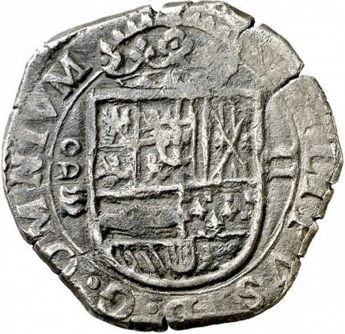 2 Reales Obverse Image minted in SPAIN in 1598D (1556-98  -  FELIPE II)  - The Coin Database