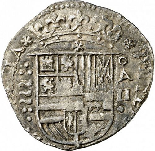 2 Reales Obverse Image minted in SPAIN in ND/A (1556-98  -  FELIPE II)  - The Coin Database
