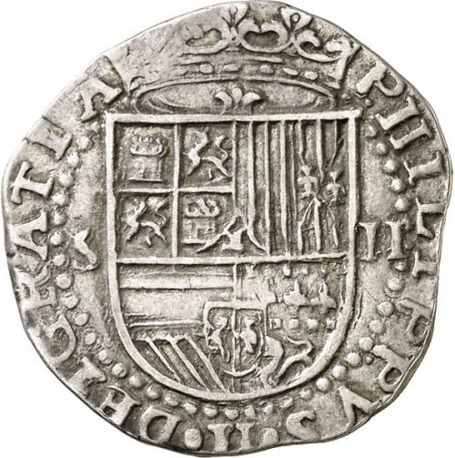 2 Reales Obverse Image minted in SPAIN in ND/D (1556-98  -  FELIPE II)  - The Coin Database