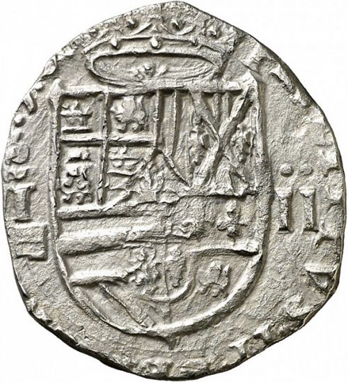 2 Reales Obverse Image minted in SPAIN in ND/I (1556-98  -  FELIPE II)  - The Coin Database