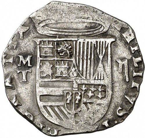 2 Reales Obverse Image minted in SPAIN in ND/M (1556-98  -  FELIPE II)  - The Coin Database