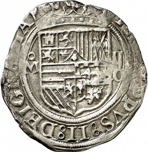 2 Reales Obverse Image minted in SPAIN in ND/O (1556-98  -  FELIPE II)  - The Coin Database