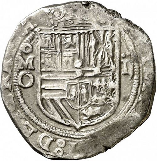2 Reales Obverse Image minted in SPAIN in ND/O (1556-98  -  FELIPE II)  - The Coin Database