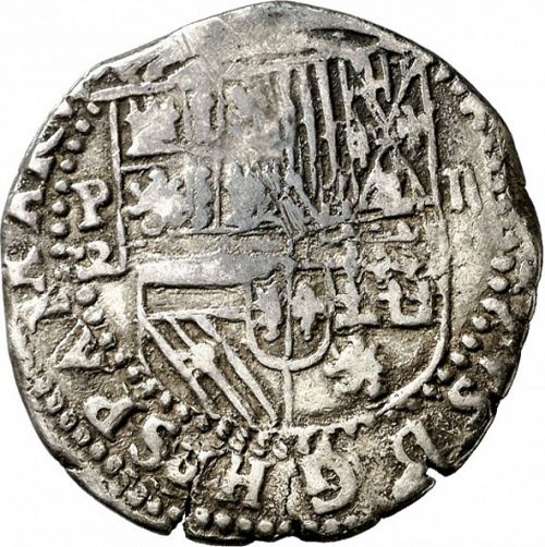 2 Reales Obverse Image minted in SPAIN in ND/R (1556-98  -  FELIPE II)  - The Coin Database