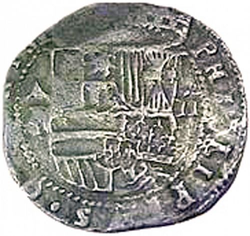 2 Reales Obverse Image minted in SPAIN in ND/X (1556-98  -  FELIPE II)  - The Coin Database