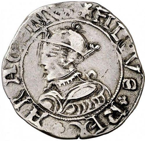 2 Reales Obverse Image minted in SPAIN in ND (1556-98  -  FELIPE II)  - The Coin Database