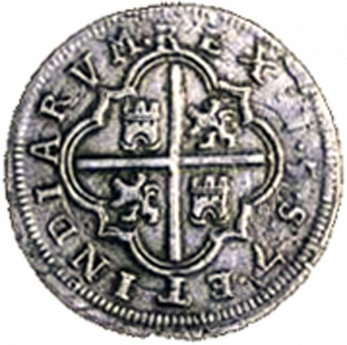 2 Reales Reverse Image minted in SPAIN in 1587 (1556-98  -  FELIPE II)  - The Coin Database