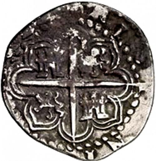 2 Reales Reverse Image minted in SPAIN in 1588D (1556-98  -  FELIPE II)  - The Coin Database