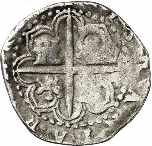 2 Reales Reverse Image minted in SPAIN in 1590D (1556-98  -  FELIPE II)  - The Coin Database