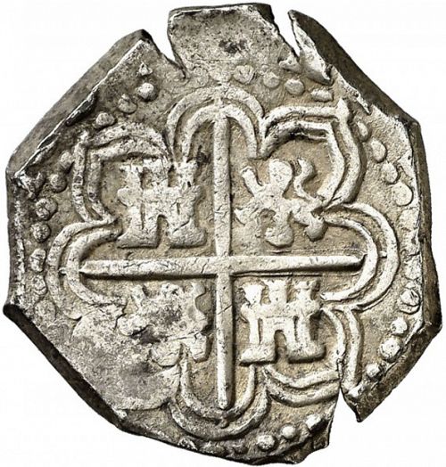 2 Reales Reverse Image minted in SPAIN in 1590H (1556-98  -  FELIPE II)  - The Coin Database