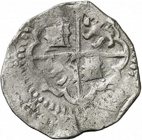 2 Reales Reverse Image minted in SPAIN in 1590M (1556-98  -  FELIPE II)  - The Coin Database