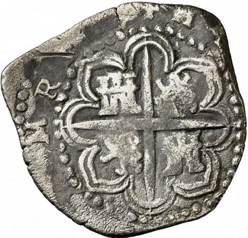 2 Reales Reverse Image minted in SPAIN in 1591H (1556-98  -  FELIPE II)  - The Coin Database