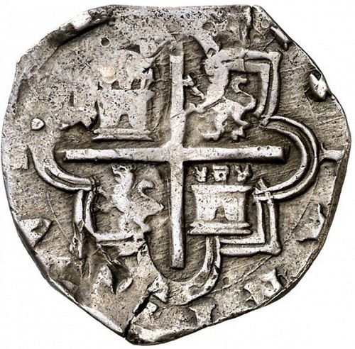 2 Reales Reverse Image minted in SPAIN in 1591I (1556-98  -  FELIPE II)  - The Coin Database