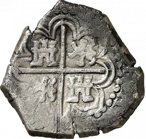 2 Reales Reverse Image minted in SPAIN in 1592B (1556-98  -  FELIPE II)  - The Coin Database