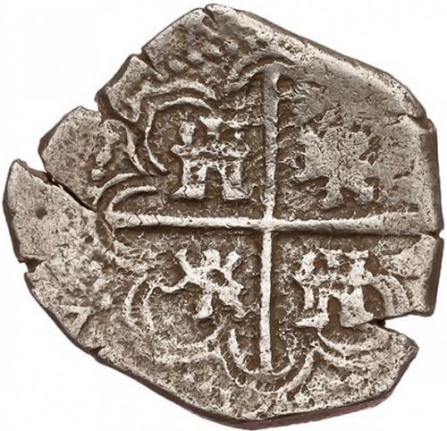 2 Reales Reverse Image minted in SPAIN in 1594B (1556-98  -  FELIPE II)  - The Coin Database