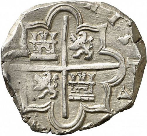 2 Reales Reverse Image minted in SPAIN in 1596EF (1556-98  -  FELIPE II)  - The Coin Database