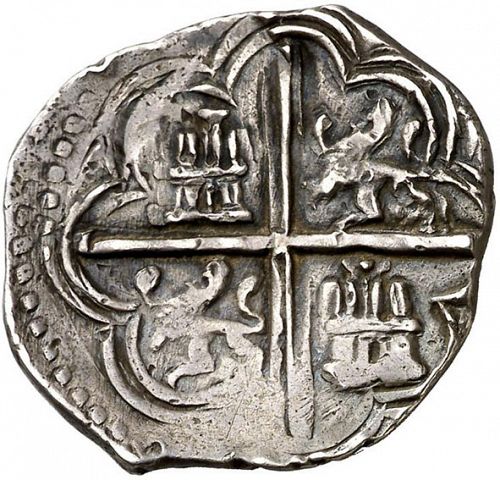 2 Reales Reverse Image minted in SPAIN in 1597C (1556-98  -  FELIPE II)  - The Coin Database