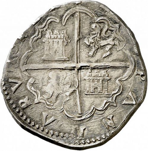 2 Reales Reverse Image minted in SPAIN in ND/A (1556-98  -  FELIPE II)  - The Coin Database