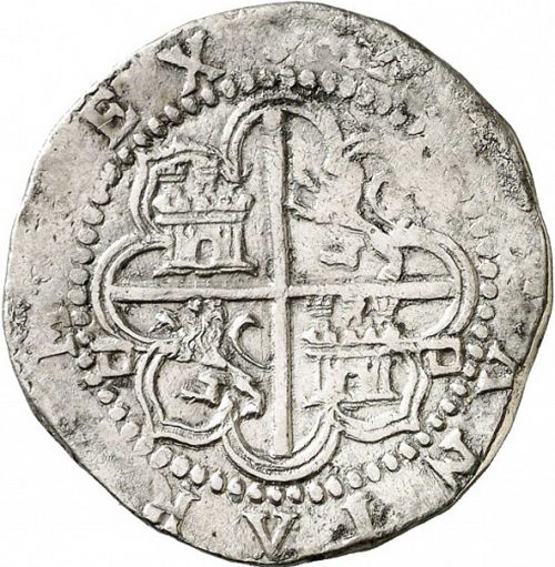2 Reales Reverse Image minted in SPAIN in ND/DD (1556-98  -  FELIPE II)  - The Coin Database