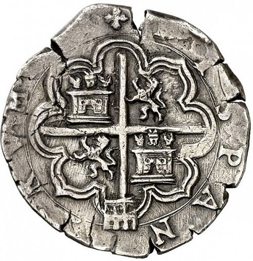 2 Reales Reverse Image minted in SPAIN in ND/D (1556-98  -  FELIPE II)  - The Coin Database