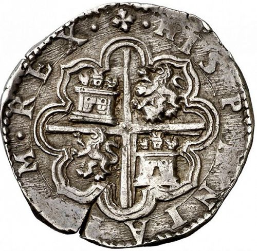 2 Reales Reverse Image minted in SPAIN in ND/D (1556-98  -  FELIPE II)  - The Coin Database