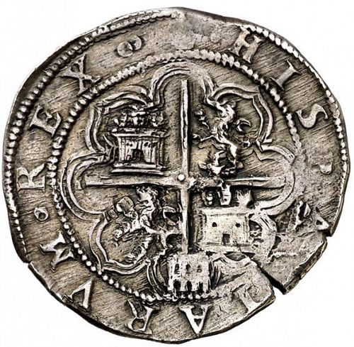 2 Reales Reverse Image minted in SPAIN in ND/D (1556-98  -  FELIPE II)  - The Coin Database