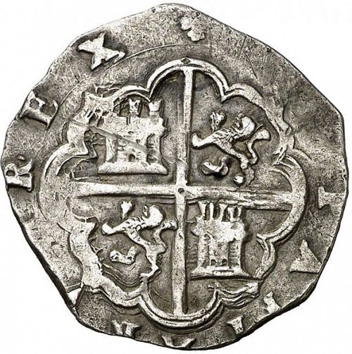 2 Reales Reverse Image minted in SPAIN in ND/M (1556-98  -  FELIPE II)  - The Coin Database