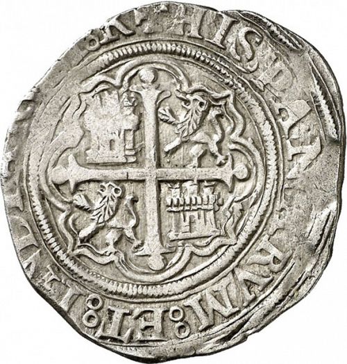 2 Reales Reverse Image minted in SPAIN in ND/O (1556-98  -  FELIPE II)  - The Coin Database