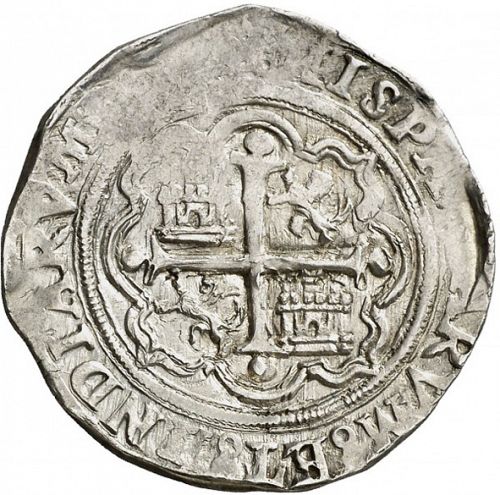 2 Reales Reverse Image minted in SPAIN in ND/O (1556-98  -  FELIPE II)  - The Coin Database