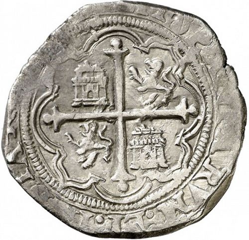 2 Reales Reverse Image minted in SPAIN in ND/O (1556-98  -  FELIPE II)  - The Coin Database