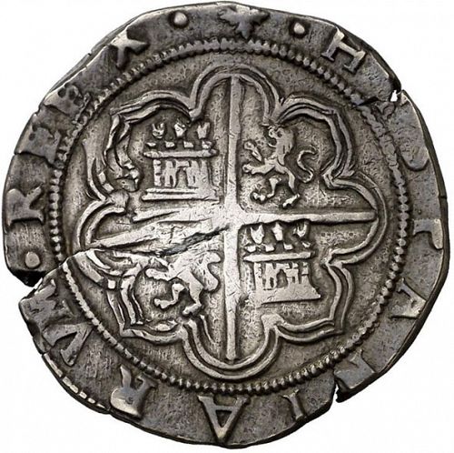 2 Reales Reverse Image minted in SPAIN in ND (1556-98  -  FELIPE II)  - The Coin Database