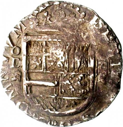2 Reales Obverse Image minted in SPAIN in 1599D (1598-21  -  FELIPE III)  - The Coin Database