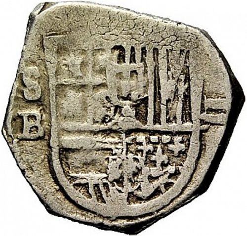 2 Reales Obverse Image minted in SPAIN in 1606B (1598-21  -  FELIPE III)  - The Coin Database