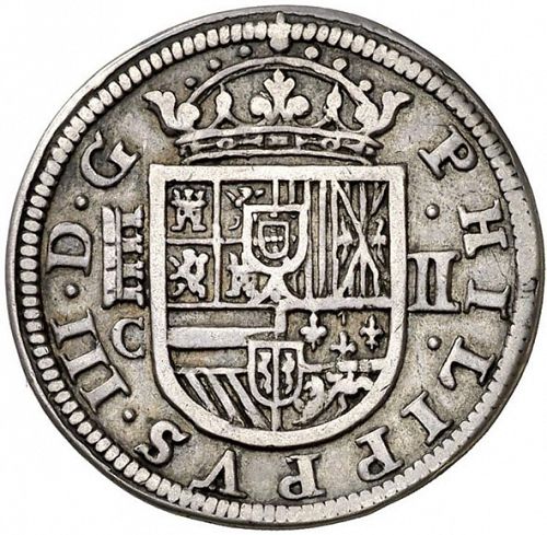 2 Reales Obverse Image minted in SPAIN in 1608C (1598-21  -  FELIPE III)  - The Coin Database