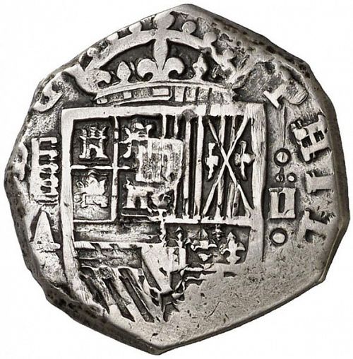 2 Reales Obverse Image minted in SPAIN in 1611A (1598-21  -  FELIPE III)  - The Coin Database