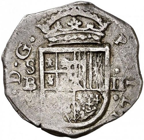 2 Reales Obverse Image minted in SPAIN in 1611B (1598-21  -  FELIPE III)  - The Coin Database