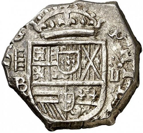 2 Reales Obverse Image minted in SPAIN in 1613B (1598-21  -  FELIPE III)  - The Coin Database