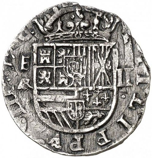 2 Reales Obverse Image minted in SPAIN in 1614AR (1598-21  -  FELIPE III)  - The Coin Database