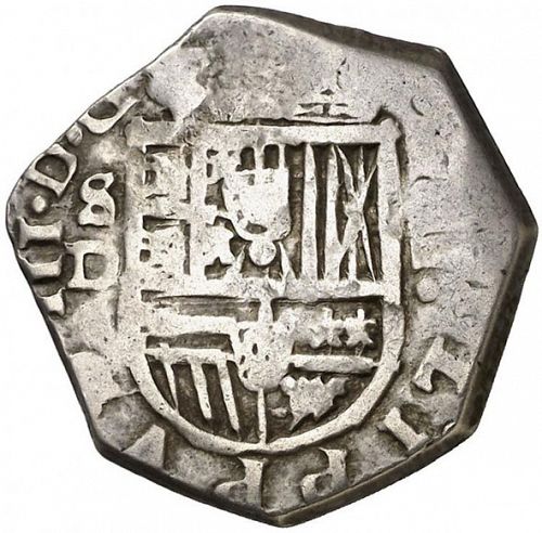 2 Reales Obverse Image minted in SPAIN in 1618D (1598-21  -  FELIPE III)  - The Coin Database